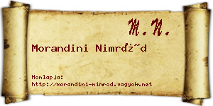 Morandini Nimród névjegykártya
